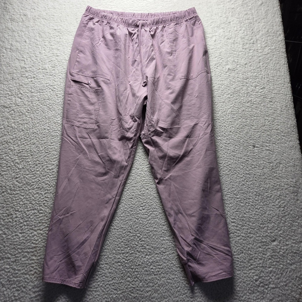 Scrubstar Scrub Pants Womens 2XL Purple Jogger Drawstring Elastic Waist Pockets